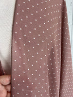 Load image into Gallery viewer, Dusty Rose &amp; White Polka Dot Sleeved Kimono Various Lengths
