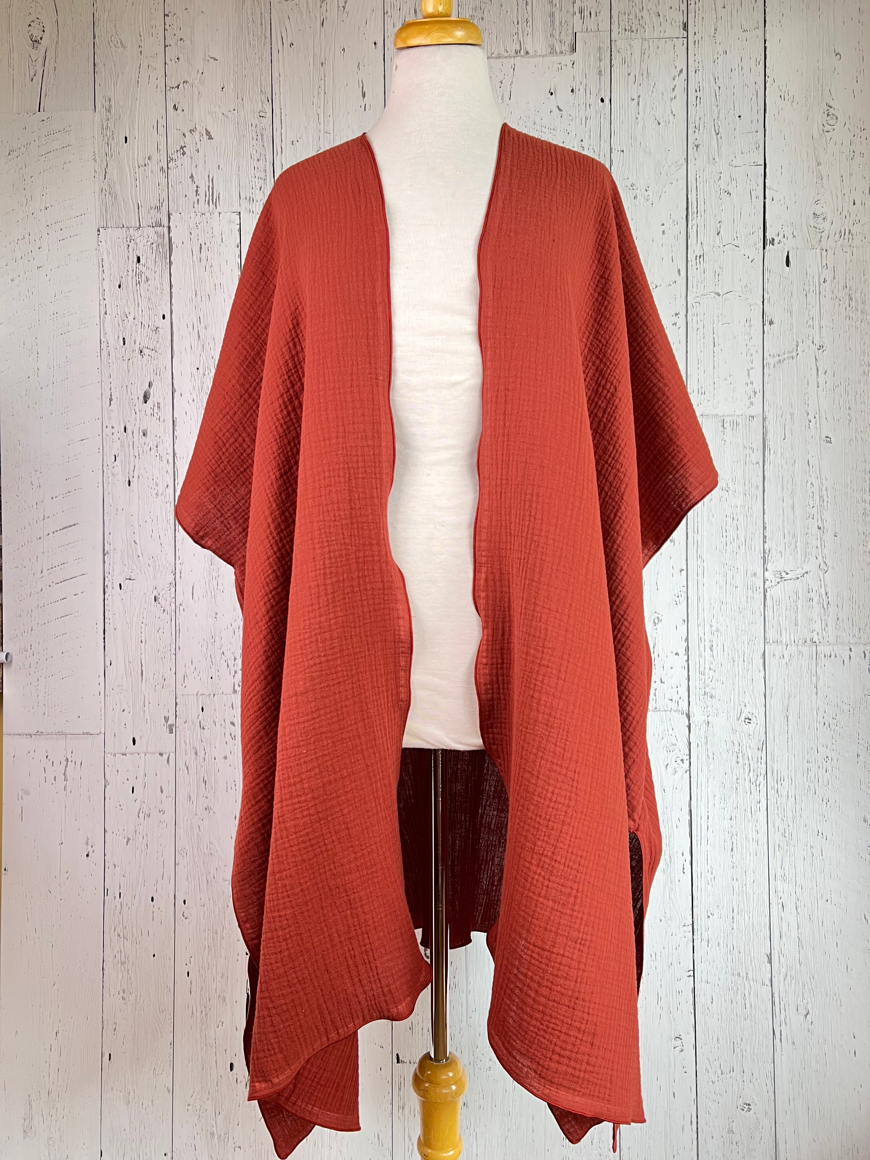 Auburn Organic Cotton Short Sleeve Kimono