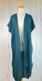 Load image into Gallery viewer, Lagoon Organic Cotton Short Sleeve Kimono
