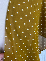 Load image into Gallery viewer, Khaki &amp; White  Polka Dot Sleeved Kimono Various Lengths

