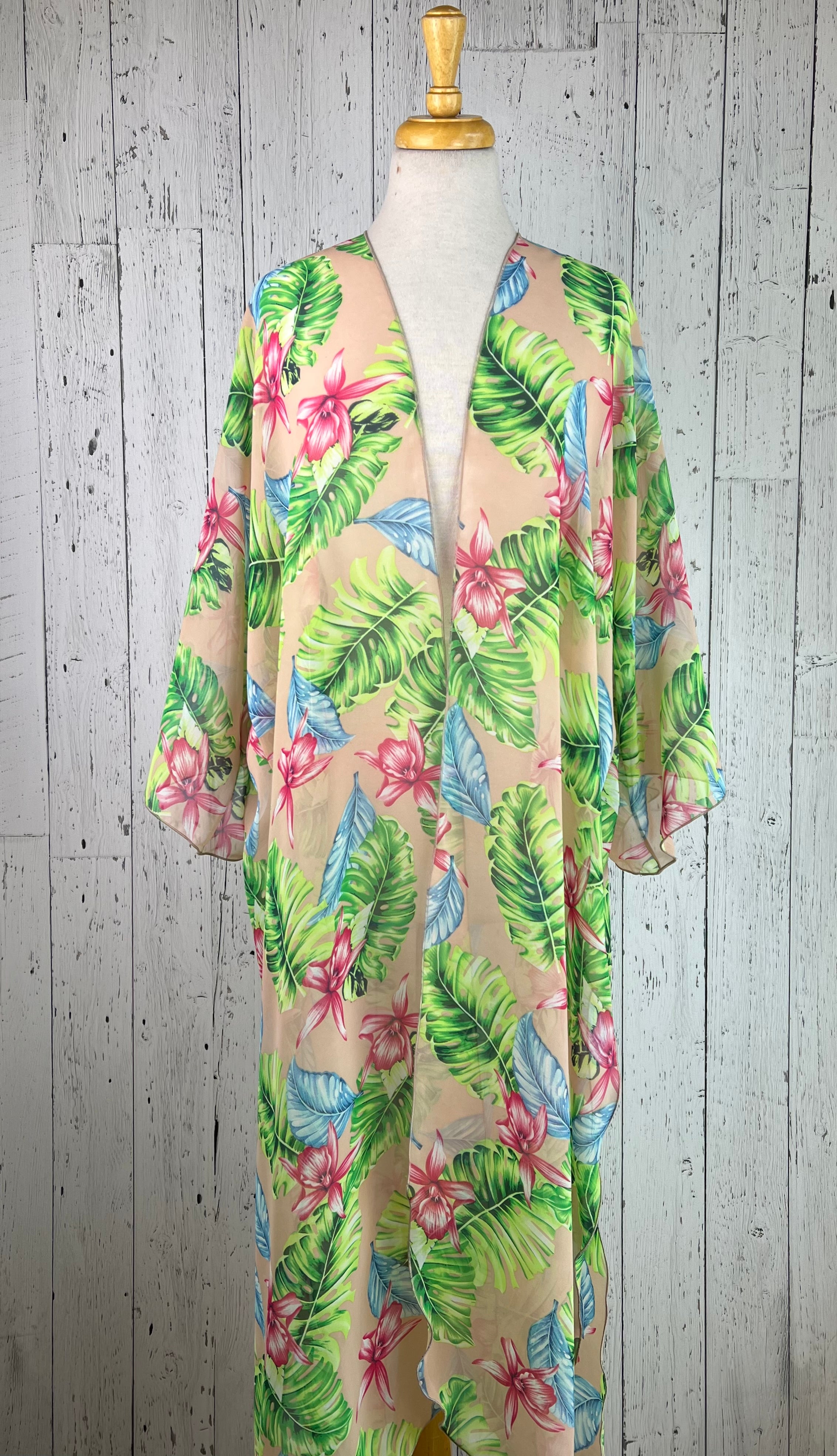 Tropical Breeze Sleeved Kimono (Various Lengths )