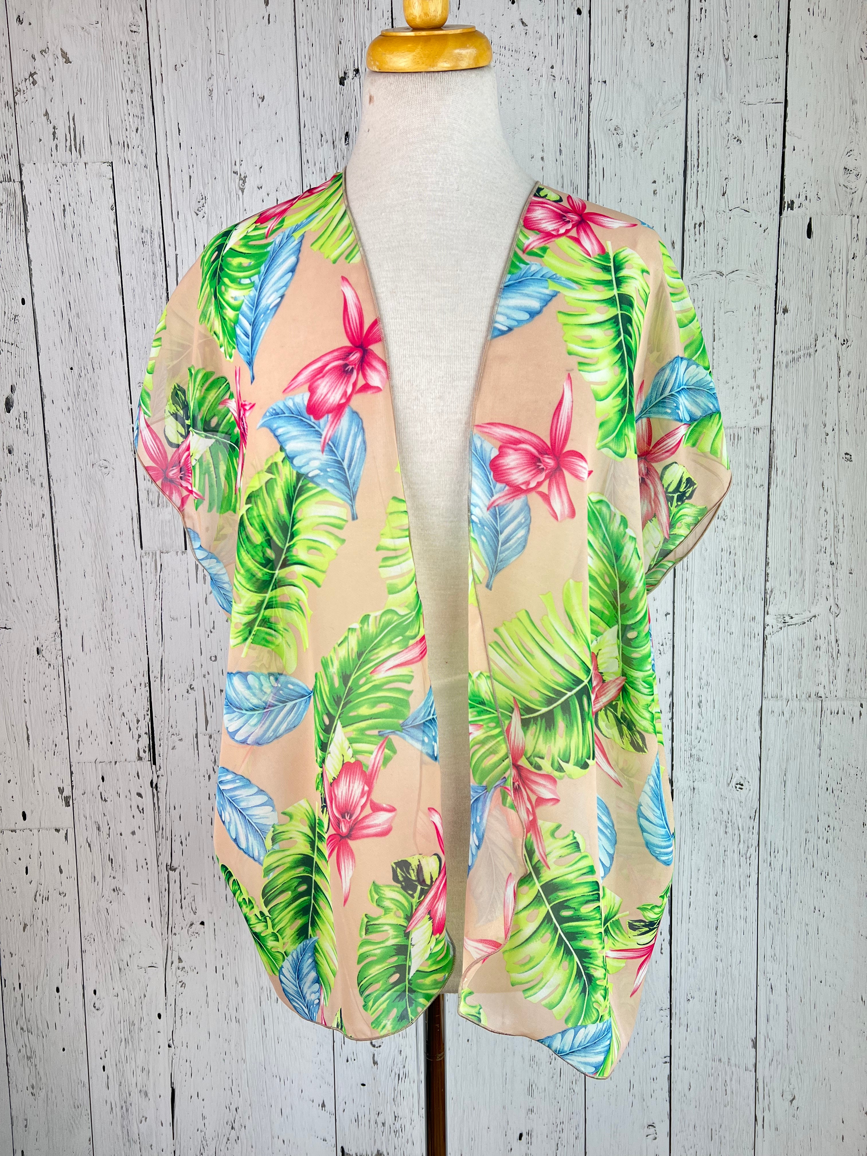 Tropical Breeze Short Sleeve Kimono
