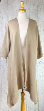 Load image into Gallery viewer, Natural Organic Cotton Sleeved Kimono
