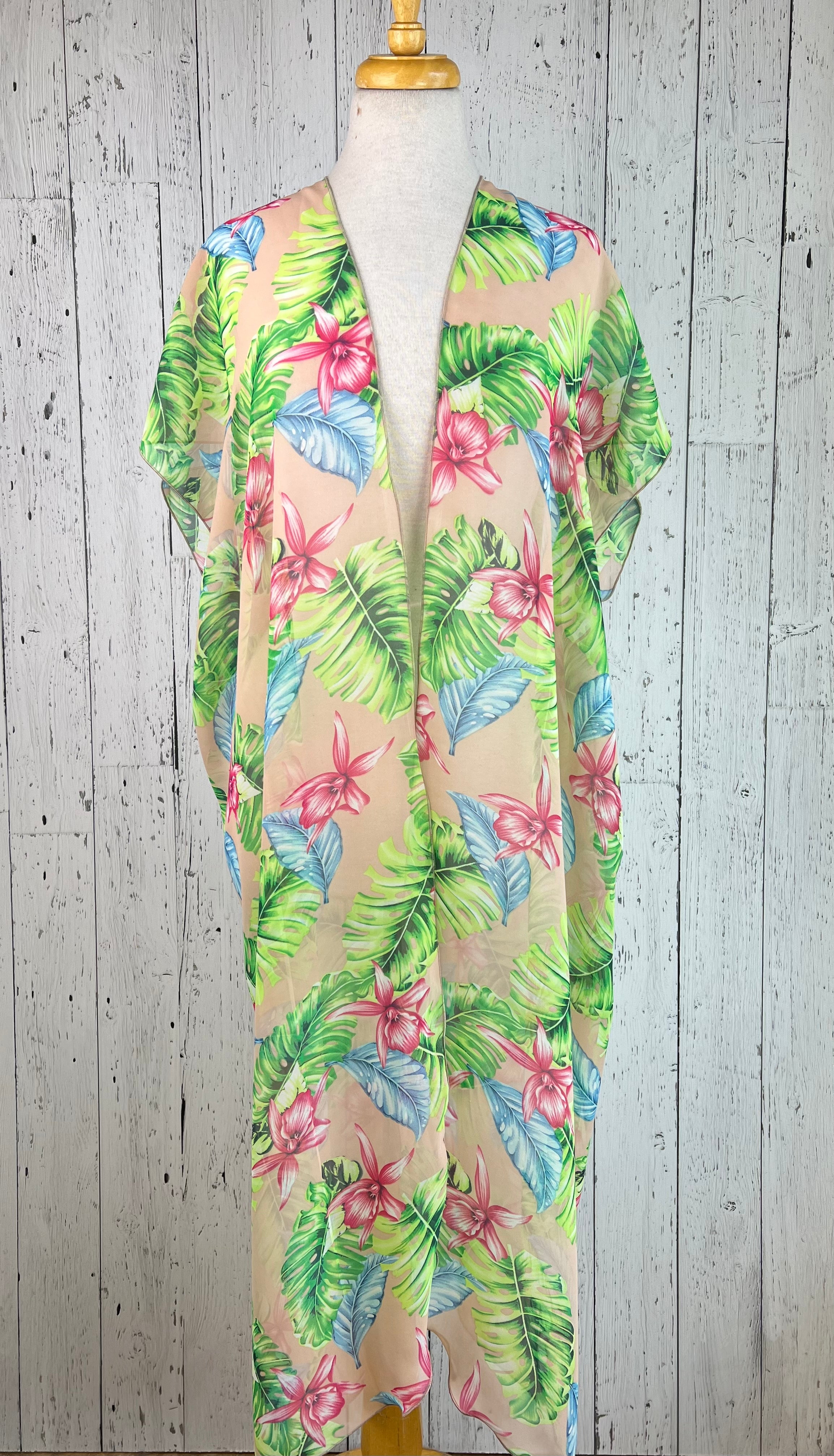 Tropical Breeze Short Sleeve Kimono