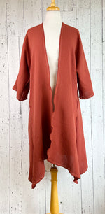 Load image into Gallery viewer, Auburn Organic Cotton Sleeved Kimono

