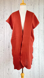 Load image into Gallery viewer, Auburn Organic Cotton Short Sleeve Kimono
