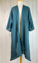 Load image into Gallery viewer, Lagoon Organic Cotton Sleeved Kimono
