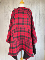 Load image into Gallery viewer, Canadiana Plaid Hooded Poncho

