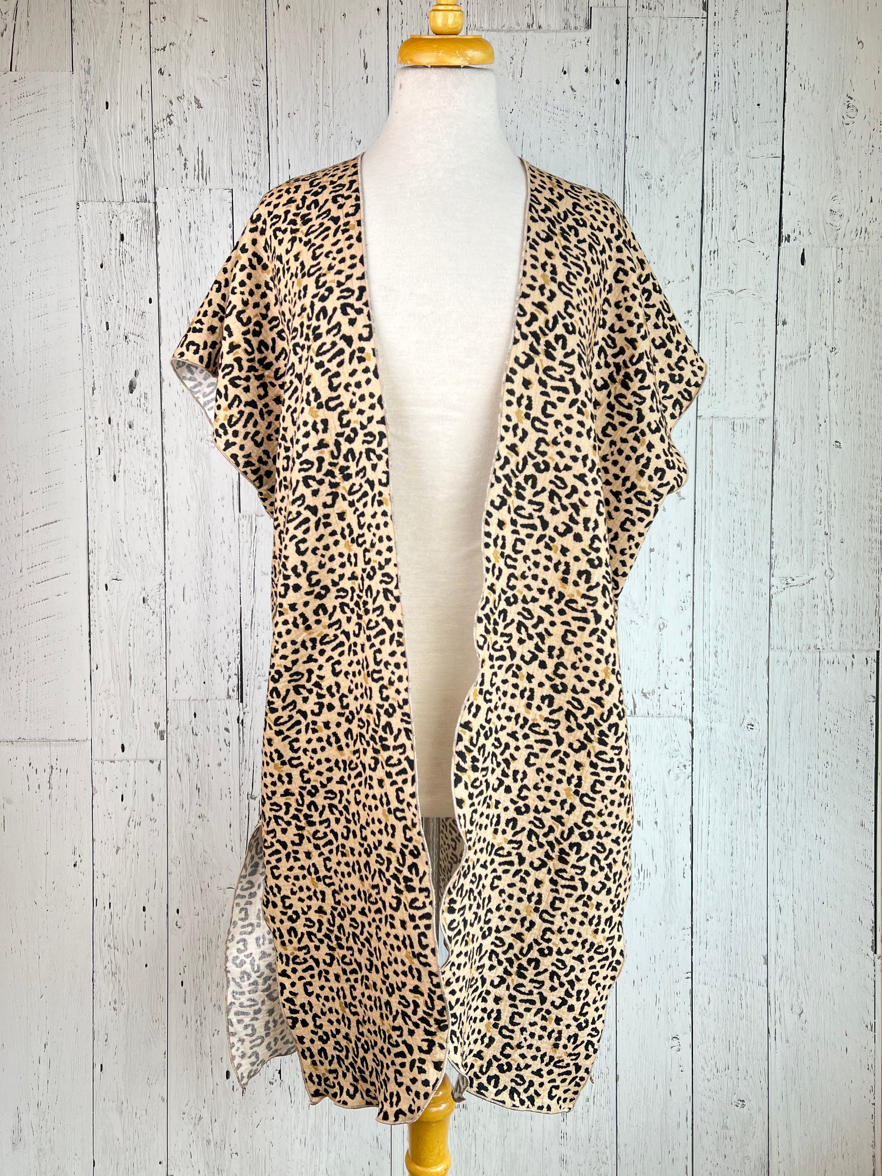 Wild Cotton Cheetah Kimono