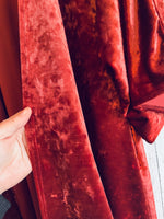 Load image into Gallery viewer, Burnt Orange Crushed Sleeved Velvet Kimono Jacket
