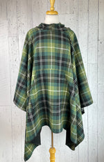 Load image into Gallery viewer, Forest Plaid Hooded Poncho
