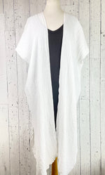 Load image into Gallery viewer, White Organic Cotton Short Sleeve Kimono
